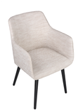 Classic Dining Chair Set of 1, Modern Style Family Leisure Chair with Stainless Steel Legs, PU Leather High Back Side Chair, Beige - Bosonshop