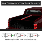 5.8' 4 Fold Soft Tonneau Cover Truck Bed 14-18 Chevy GMC Silverado Sierra