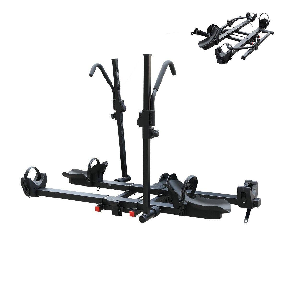 2 Bike Carrier Rack Hitch Mount Tilt Down Design Load 132LB for Car SUV