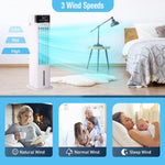 E-Macht 3-In-1 Evaporative Cooler Fan Portable Air Conditioner, Timer Bladeless Tower Fan