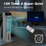 E-Macht 3-In-1 Evaporative Cooler Fan Portable Air Conditioner, Timer Bladeless Tower Fan
