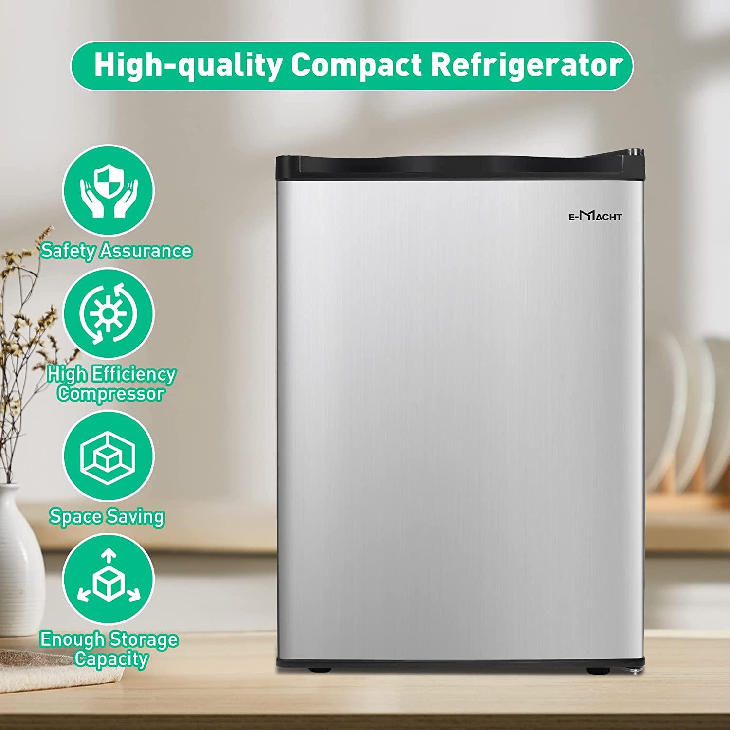 Mini Fridge Single Door Compact Refrigerator with Reversible