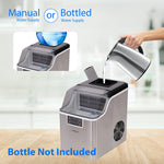 E-Macht 2-in-1 Water Cooler Dispenser with Built-in Ice Maker, Compact Ice  Maker Ice Scoop & Basket Self-Cleaning Timer Function