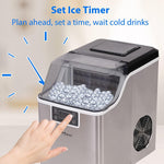 E-Macht 2-in-1 Water Cooler Dispenser with Built-in Ice Maker, Compact Ice  Maker Ice Scoop & Basket Self-Cleaning Timer Function