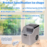 E-Macht 2-in-1 Water Cooler Dispenser with Built-in Ice Maker, Compact Ice  Maker Ice Scoop & Basket Self-Cleaning Timer Function
