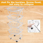5 Tier Foldable Fruit Basket Kitchen Storage Rolling Cart, Living Room Baskets