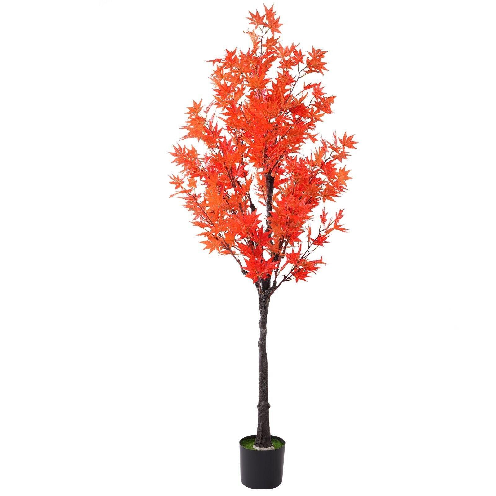 (Out of Stock) 5.2' Autumn Maple Artificial Tree Plastic PEVA Leaf Home Decoration