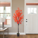5.2' Autumn Maple Artificial Tree Plastic PEVA Leaf Home Decoration