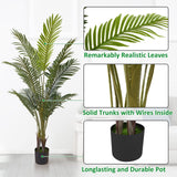 5.2' Artificial Palm Tree in Pot Indoor Ornament Green Plant