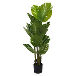 5' Artificial Monstera Plant in Pot Tree with 15 Leaves