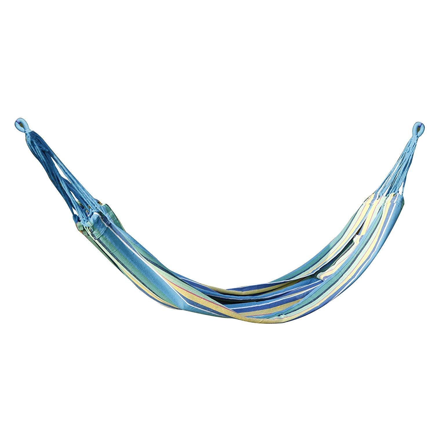 (Out of Stock) Camping Hammock Outdoor Indoor with Straps Travel Single Hammocks Cotton Fabric with Portable Bag Backpack - Bosonshop