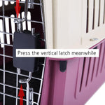Plastic Cat & Dog Carrier Cage with Chrome Door Portable Pet Box Airline Approved, Medium
