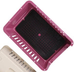 Plastic Cat & Dog Carrier Cage with Chrome Door Portable Pet Box Airline Approved, Medium