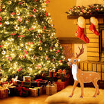 Santa's Reindeer Christmas Decoration, Simulation Christmas Reindeer for Home Festival Gift