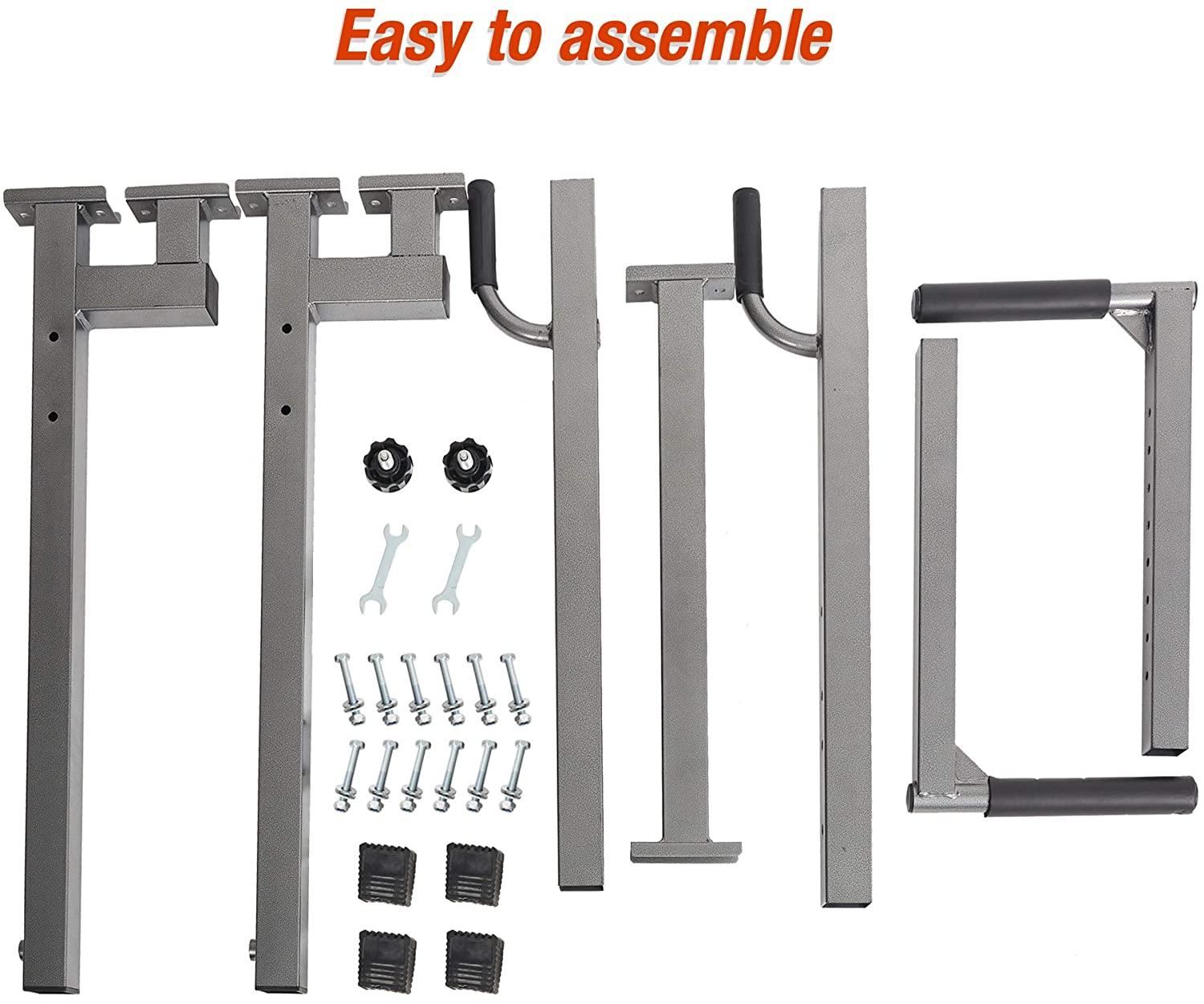 Heavy Duty Steel Dip Stand Station Adjustable Height Strength Training