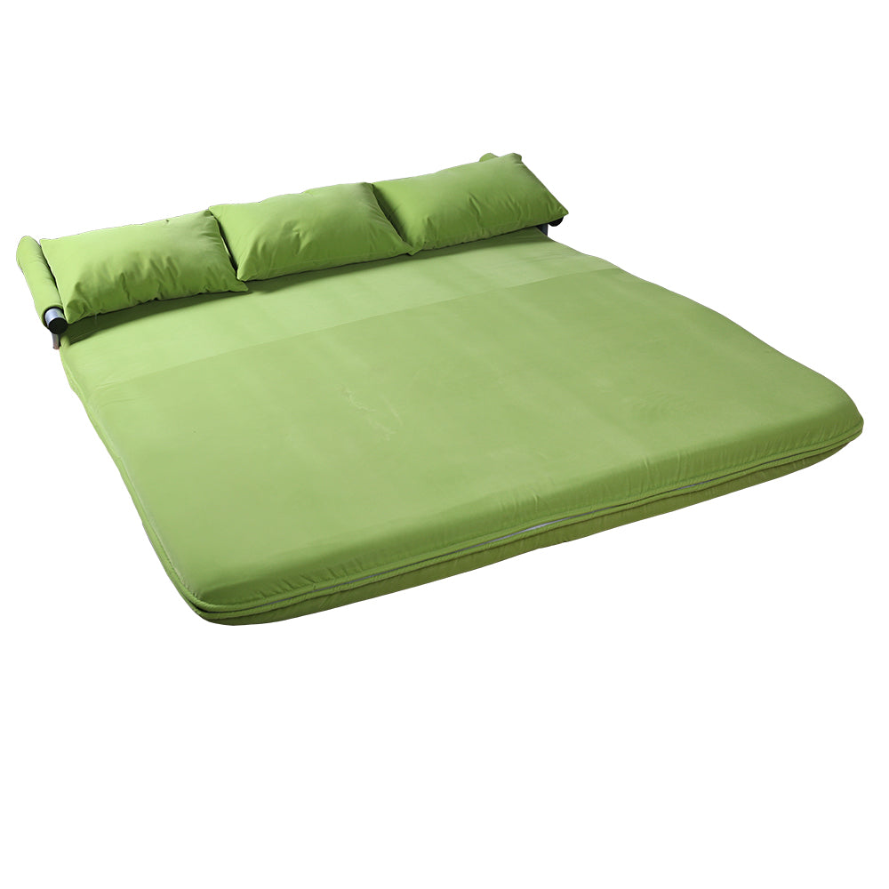 (Out of Stock) Foldable 3 persons Sofa Bed Sleeper Leisure Recliner, Green