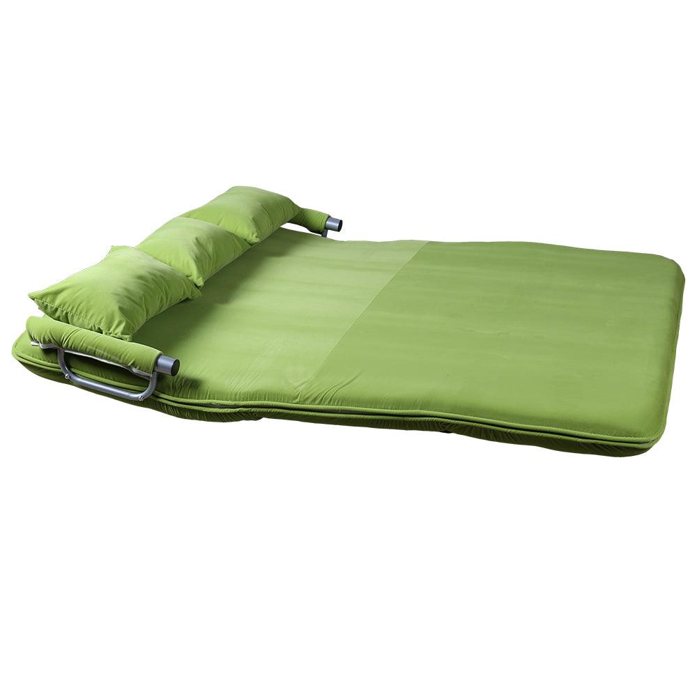 (Out of Stock) Foldable 3 persons Sofa Bed Sleeper Leisure Recliner, Green