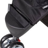 Pet Stroller for Dog Cat Small Animal Folding Walk Jogger Travel Carrier Cart with Three Wheels, Black