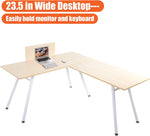 L Shaped Desk, 67"x 59" Corner Computer Desk PC Laptop Study Writing Table Workstation Gaming Table