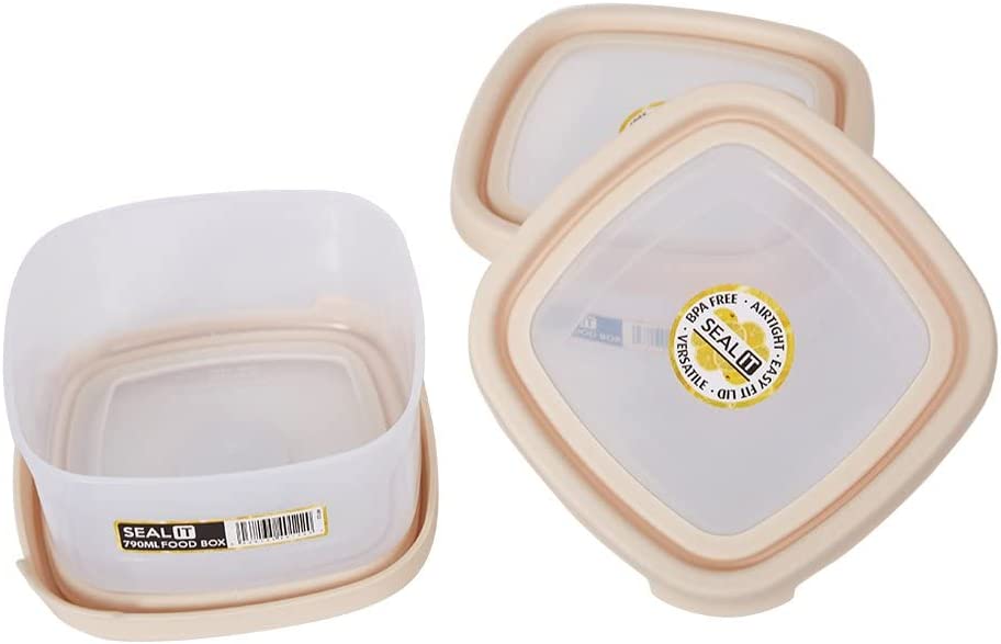 (Out of Stock) Food Storage Containers Food Container Set with Lids Wham Box, White,  Seal IT