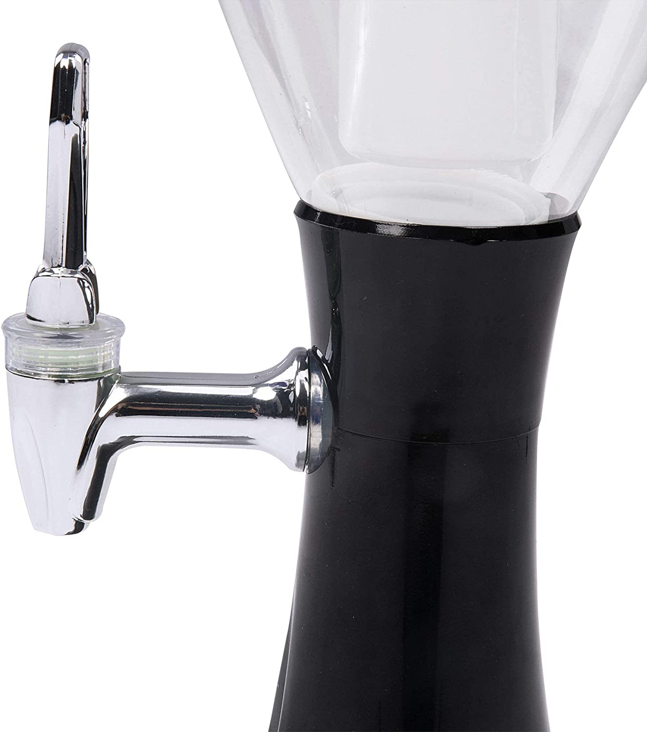 3L Draft Beer Tap Drink Beverage Dispenser Plastic w/ LED Lights & Ice Tube Keep Cold for Birthday Party Bar