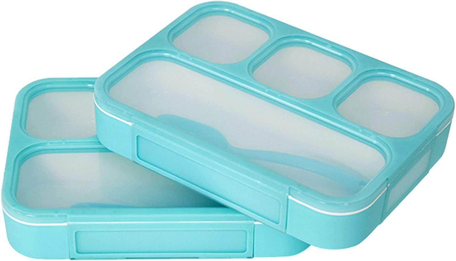 (Out of Stock) Kids Children Bento Lunch Box Eco-Friendly BPA Free Leakproof Container, 2PCS, Blue