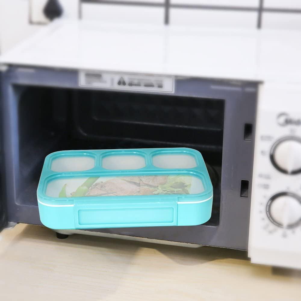 Kids Children Bento Lunch Box Eco-Friendly BPA Free Leakproof Container, 2PCS, Blue