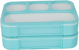 Kids Children Bento Lunch Box Eco-Friendly BPA Free Leakproof Container, 2PCS, Blue