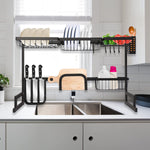 Over The Sink Shelf Dish Drying Rack Stainless Steel Multifunctional Tableware Drainer