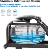 Water Rowing Machine for Home Use Water Rower w/ LCD Digital Monitor, 330 Lbs Weight Capacity