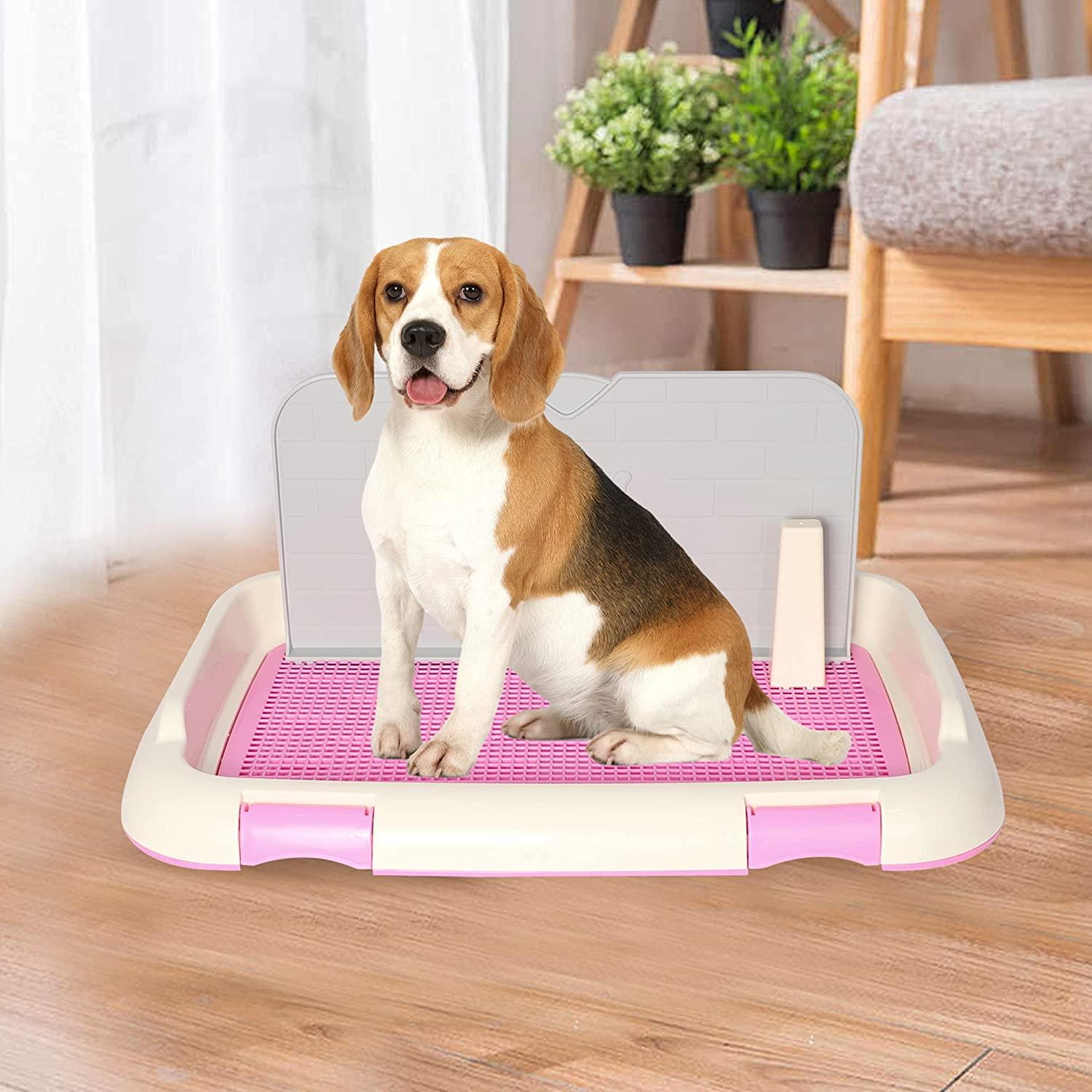 Pet Training Pad Large Size Dog Training Toilet Indoor Potty Tray for Large Dog, Pet Pee Pad Holder, 26.5”x18”x1.6” - Bosonshop