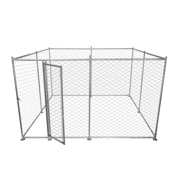 (Out of Stock) Outdoor Dog Playpen Heavy Duty Galvanized Mesh Steel Outdoor Big Dog House Kennel with Lock 9.8' x 9.8' x 5.9'