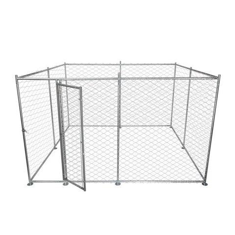 Outdoor Dog Playpen Heavy Duty Galvanized Mesh Steel Outdoor Big Dog House Kennel with Lock 9.8' x 9.8' x 5.9'