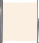 Retractable Side Awning All Aluminum Privacy Screen 118" x 63" Waterproof & UV-Resistant, Beige