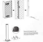 Retractable Side Awning Outdoor Privacy Screen Shade 118"x 78.7", Gray