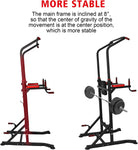 Power Tower Workout Dip Bar Station Adjustable Height Strength Training Pull Up Dip Gym Station