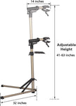 Foldable Portable Bike Repair Work Stand Adjustable Height Bicycle Mechanics Workstand, Up to 60lbs