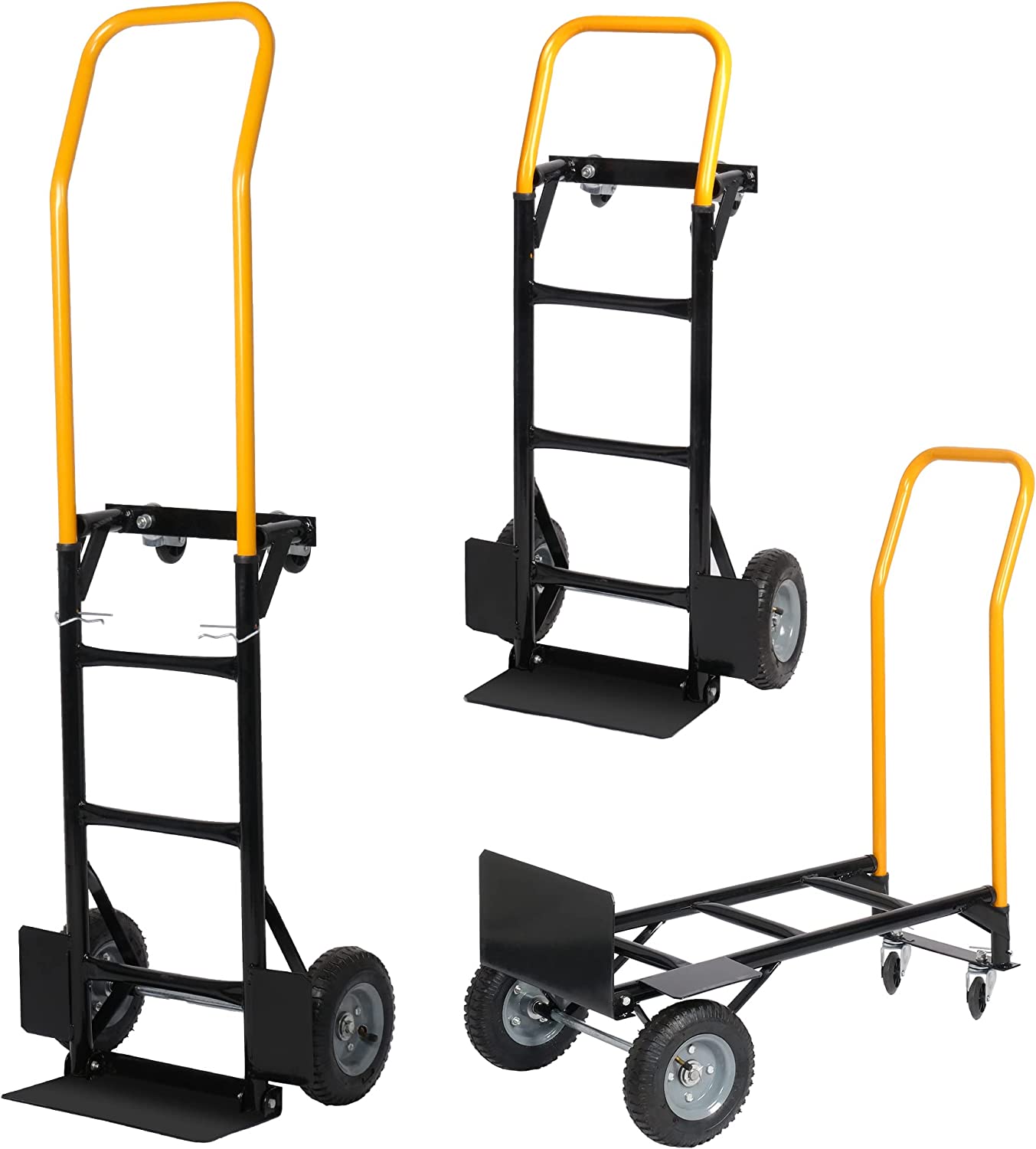 2-in-1 Convertible Multipurpose Dolly/Cart Hand Truck Heavy Duty Platform Cart with Swivel Wheels 330 Lbs Capacity - Bosonshop