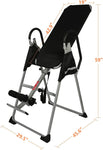 Heavy Duty Inversion Table for Back Adjustable Pain Therapy Training w/ Protective Belt Support