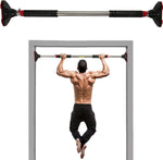 Adjustable 36-49 Inch Upper Body Workout Bar Chin Up Bar with Safe Lock, No Screw Installation