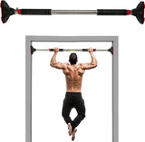 Adjustable 36-49 Inch Upper Body Workout Bar Chin Up Bar with Safe Lock, No Screw Installation