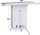 Wall Outlet Extender-2 Pack Surge Protector 15 A Multifunctional Outlet Wall Plug with USB Ports(3.4A Total), 6 AC Outlets