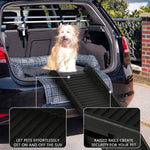 60"L Folding Portable Pet Ramp for Car, Gear Slip-Resistant Surface Safety Dog Ramp, Supports Up to 165 Lb