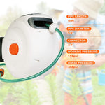 66 Ft Auto Water Hose Reel Retractable Garden Hose Reel Mobile Cart Wall Mount Easy to Remove