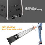 42000 BTU Pyramid Patio LP Propane Heater with Wheels, 87 Inch Hammered Bronze Tower Heater, CE & ETL Certified