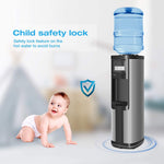 5 Gallons Hot and Cold Water Cooler Dispenser for Top Loading for Home w/ Child Safety Lock