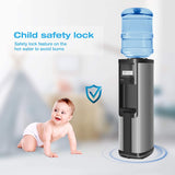 5 Gallons Hot and Cold Water Cooler Dispenser for Top Loading for Home w/ Child Safety Lock