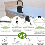 Bed Rails for Senior with Organizer Pouch, Bed Assist Rail with Anchor Strap, Medical Bed Safety Handle to Prevent Falls - Bosonshop