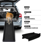 Portable Plastic Dog Car Ramp w/ 2pcs Non-slip Tread, 60"L  x 16" W Folding Travel Pet Safety Ramp