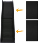 Portable Plastic Dog Car Ramp w/ 2pcs Non-slip Tread, 60"L  x 16" W Folding Travel Pet Safety Ramp